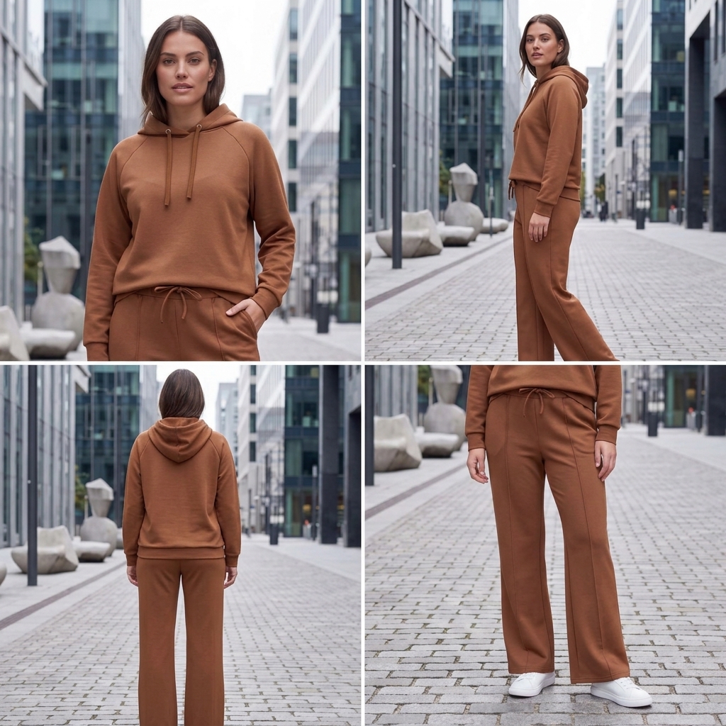 Dámska mikina s kapucňou BROADWAY NYC FASHION SCUBA DARK CAMEL s.WEAR 22